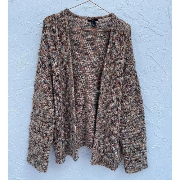 H&M Womens Long Sleeve Open Front Cardigan Sweater Multicolor Sz M - Picture 12 of 13